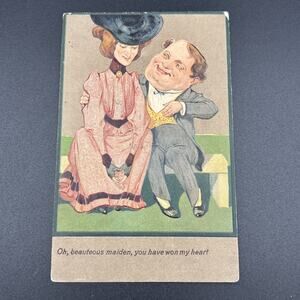 Early 1900's Victorian Era Scene Embossed Art Postmark Pennsylvania Vintage